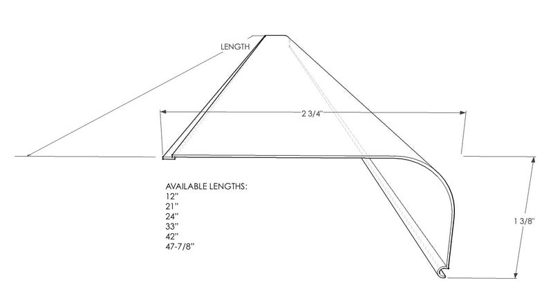 BEAM Lighting Plastics Your Diffuser Source Beam Lighting Under Cabinet Light Cover Replacement | White Ribbed Acrylic Diffuser (Curved, 24") - Image 2